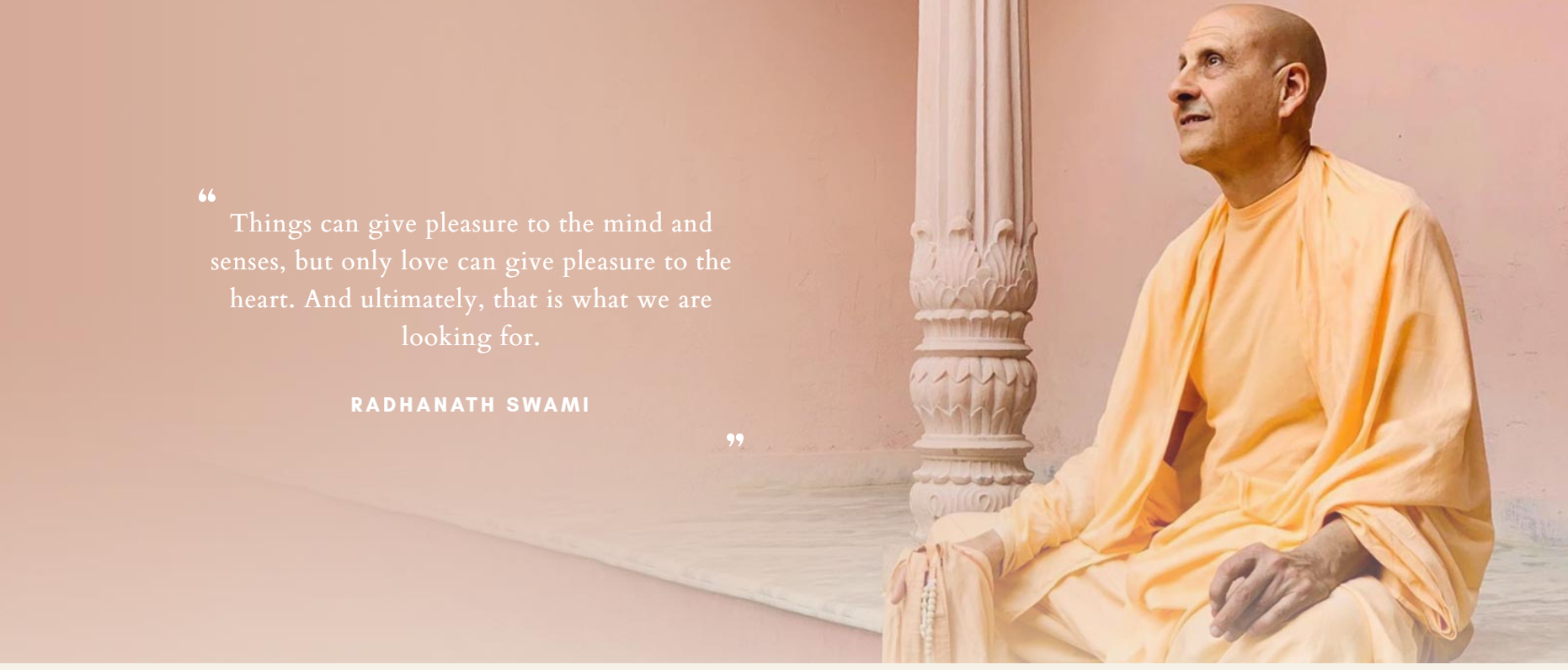 HH Radhanath Swami, spiritual master of Gauranga Darshan Das